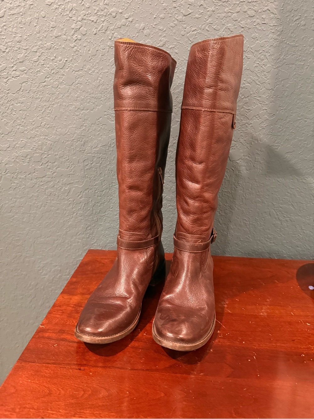 Women's FRYE Brown Leather Boots 10